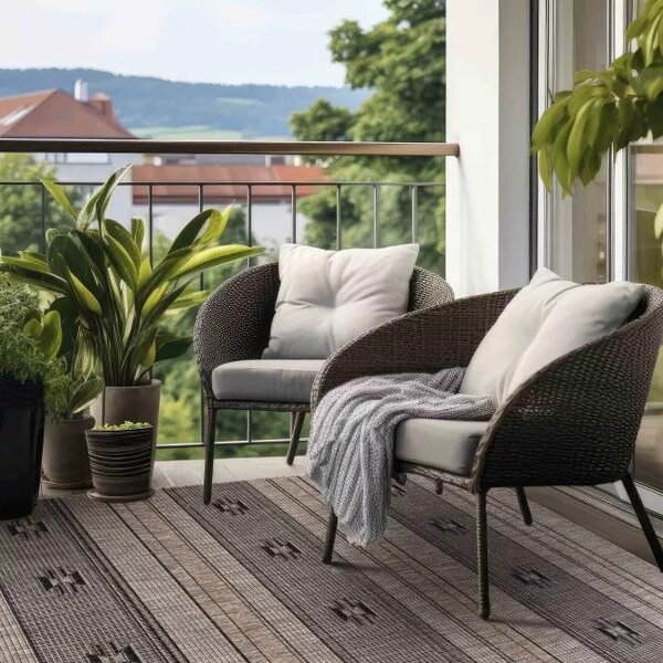 Makro Abra Kusový koberec Sisal MELISSA KL71A hnědý béžový Rozměr: 80x150 cm