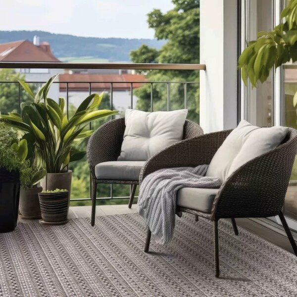 Makro Abra Kusový koberec Sisal MELISSA KF90A hnědý béžový Rozměr: 120x170 cm