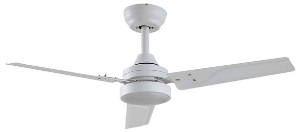 Lindby Stropní ventilátor LED Aerallo, bílý, tichý, Bílá / opál, Obývací pokoj / jídelna, kov, Moderní