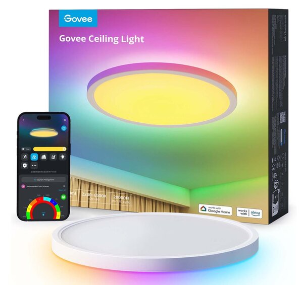 Govee - LED RGBICWW Stmív. stropní svítidlo LED/29W/230V pr. 30cm Matter Wi-Fi