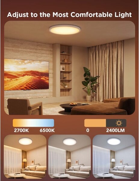 Govee - LED RGBICWW Stmív. stropní svítidlo LED/29W/230V pr. 30cm Matter Wi-Fi