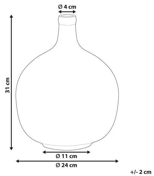 Dekorativní váza CHAPPATHI Sklo 31 cm Modrá