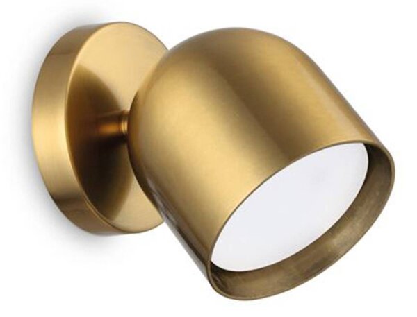 IDEAL LUX Ideal Lux nástěnné svítidlo Dodo mosazná barva 1 světlo kov Ø 8,5 cm, Mosaz / zlato, Obývací pokoj / jídelna, kov, Moderní, Nástěnné bodové svítidlo