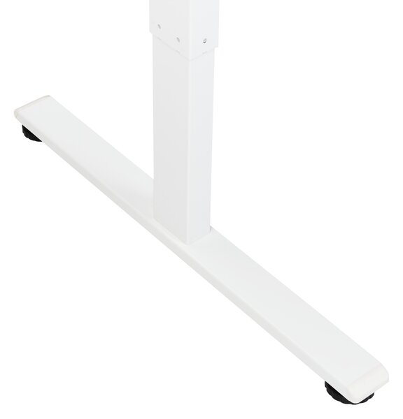 Elektricky nastavitelný rohový psací stůl DESTINES 160 cm 109 cm Černá/Bílá Pravá