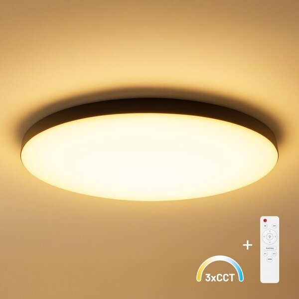 LED Stmívatelné stropní svítidlo SIENA LED/80W/230V 3000-6000K pr. 75cm černá+DO
