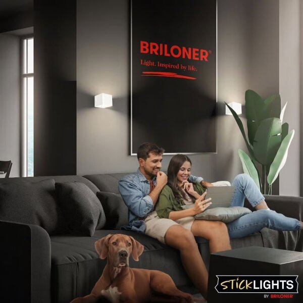 Briloner 3879016 - LED Nab nást svít se senz BORRA LED/1,5W/5V 3600 mAh bílá