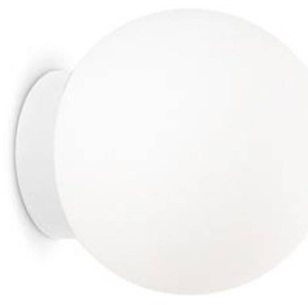 IDEAL LUX Ideal Lux Mapa nástěnné svítidlo, Ø 10 cm, opálové sklo, bílé, globus, Bílá / opál, Obývací pokoj / jídelna, Sklo, Moderní, Koule