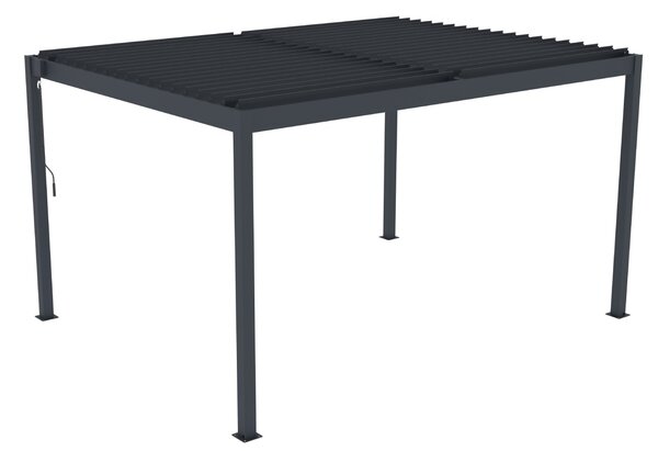 Hliníková bioklimatická pergola s lamelami BestBerg BBP-12G / 4 x 3 m / šedá