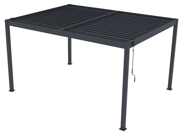 Hliníková bioklimatická pergola s lamelami BestBerg BBP-12G / 4 x 3 m / šedá