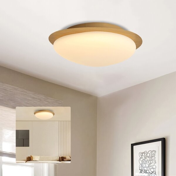 Brilagi - LED Stropní svítidlo VISBY WOOD LED/18W/230V pr. 38 cm hnědá