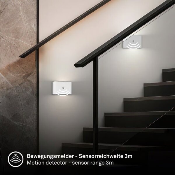 Briloner 3878016 - LED Nab nást svít se senz CHAT LED/3W/5V 2000 mAh bílá