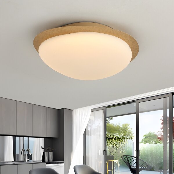 Brilagi - LED Stropní svítidlo VISBY WOOD LED/18W/230V pr. 38 cm hnědá