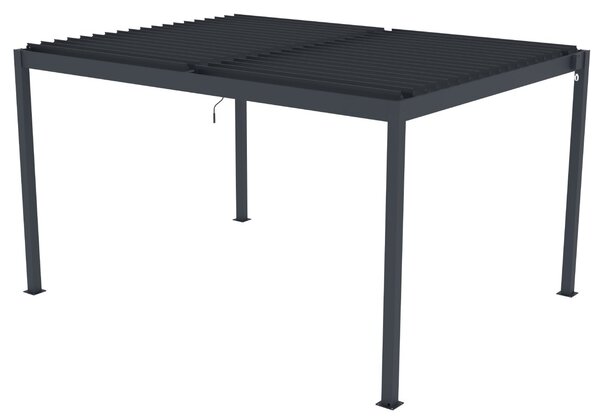 Hliníková bioklimatická pergola s lamelami BestBerg BBP-12G / 4 x 3 m / šedá
