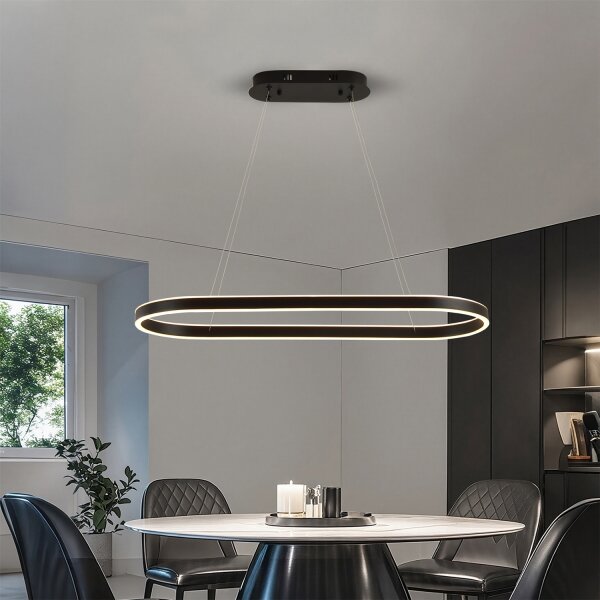 Brilagi - LED Lustr na lanku PONDIE LED/43W/230V 80x30 cm černá
