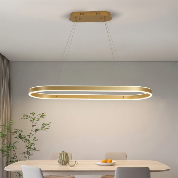 Brilagi - LED Lustr na lanku PONDIE LED/44W/230V 80x30 cm zlatá