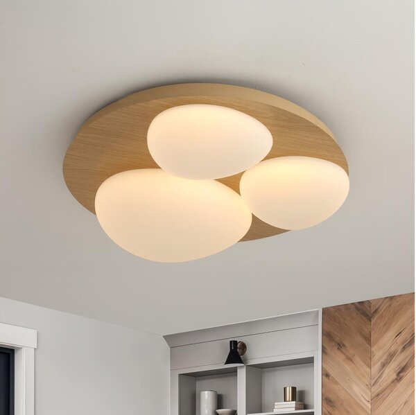 Brilagi - LED Stropní svítidlo VISBY WOOD LED/36W/230V pr. 50 cm hnědá