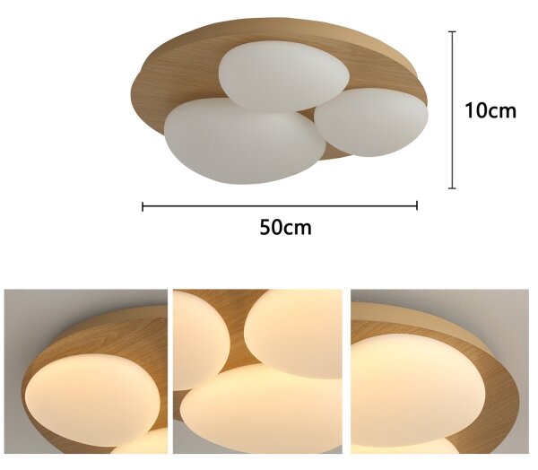 Brilagi - LED Stropní svítidlo VISBY WOOD LED/36W/230V pr. 50 cm hnědá