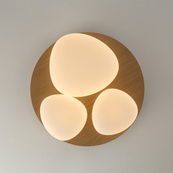 Brilagi - LED Stropní svítidlo VISBY WOOD LED/36W/230V pr. 50 cm hnědá