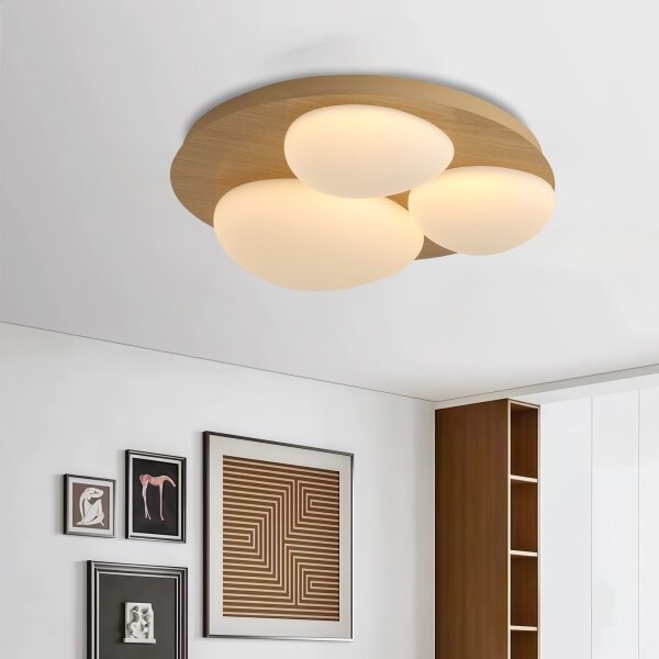 Brilagi - LED Stropní svítidlo VISBY WOOD LED/36W/230V pr. 50 cm hnědá
