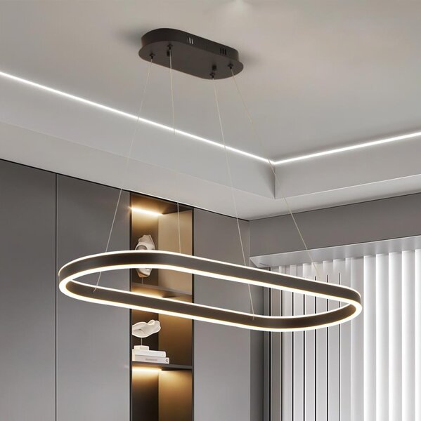 Brilagi - LED Lustr na lanku PONDIE LED/43W/230V 80x30 cm černá