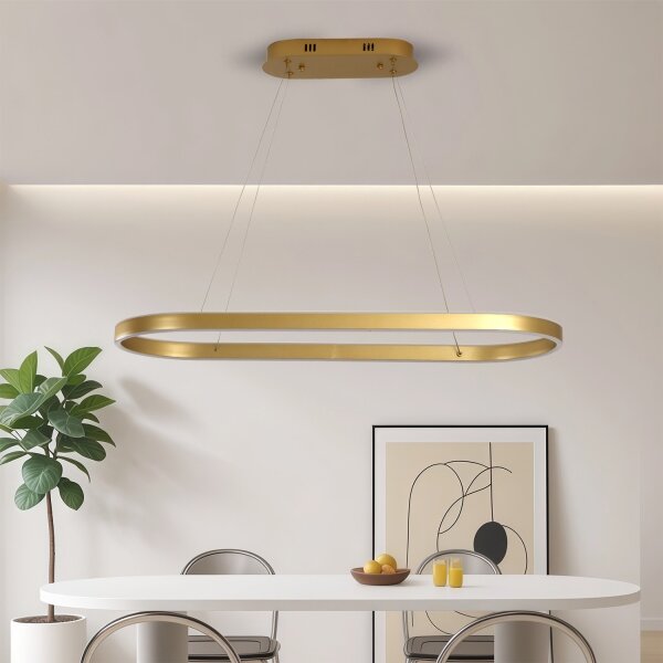Brilagi - LED Lustr na lanku PONDIE LED/44W/230V 80x30 cm zlatá