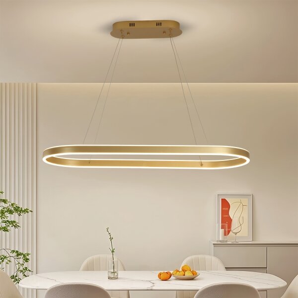 Brilagi - LED Lustr na lanku PONDIE LED/44W/230V 80x30 cm zlatá