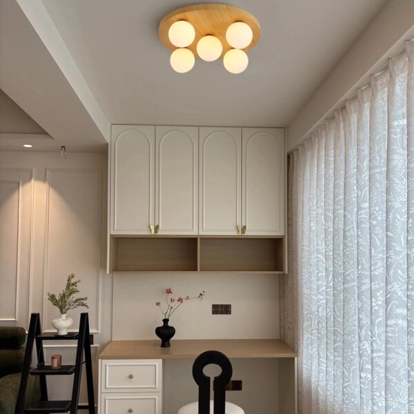 Brilagi - Stropní svítidlo LUND WOOD 5xG9/9W/230V pr. 40 cm dřevo