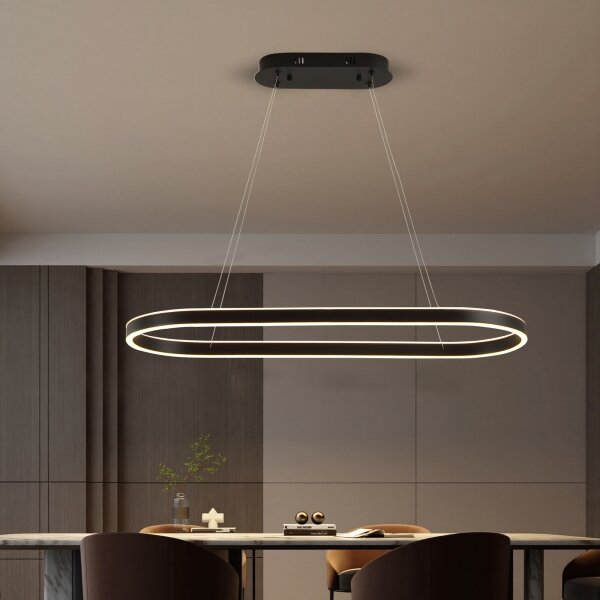 Brilagi - LED Lustr na lanku PONDIE LED/43W/230V 80x30 cm černá
