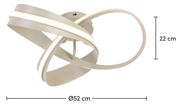 STROPNÍ LED SVÍTIDLO, 52/22 cm Novel - Stropní svítidla