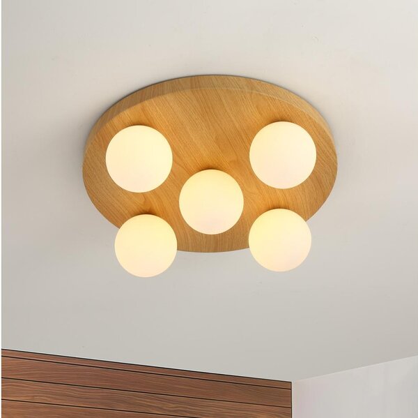 Brilagi - Stropní svítidlo LUND WOOD 5xG9/9W/230V pr. 40 cm dřevo