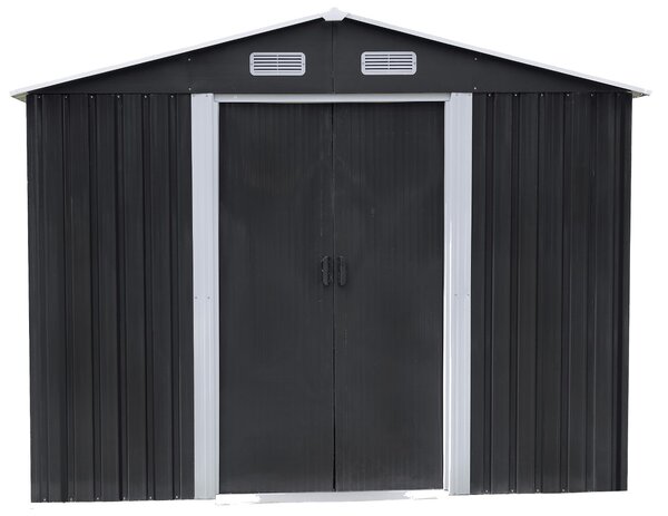 Zahradní domek BestBerg BBSH-1208A / 10,1 m² / 389 x 260 x 202 cm / antracit/bílá