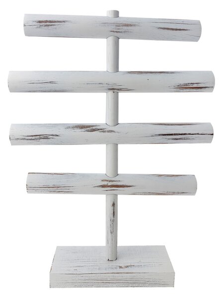 Bílý antik dřevěný stojan na náramky - 44*33 cm - Clayre & Eef