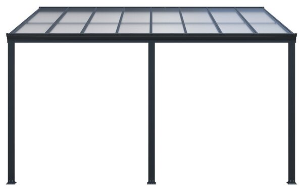 Hliníková pergola BestBerg PZ-15A / 15 m² / šedá