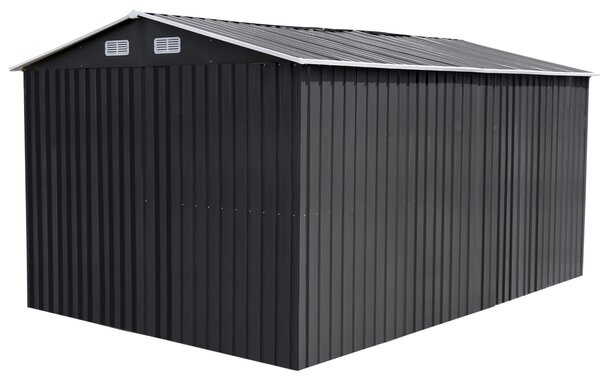 Zahradní domek BestBerg BBSH-1208A / 10,1 m² / 389 x 260 x 202 cm / antracit/bílá