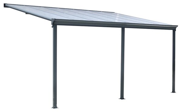 Hliníková pergola BestBerg PZ-13A / 13 m² / šedá