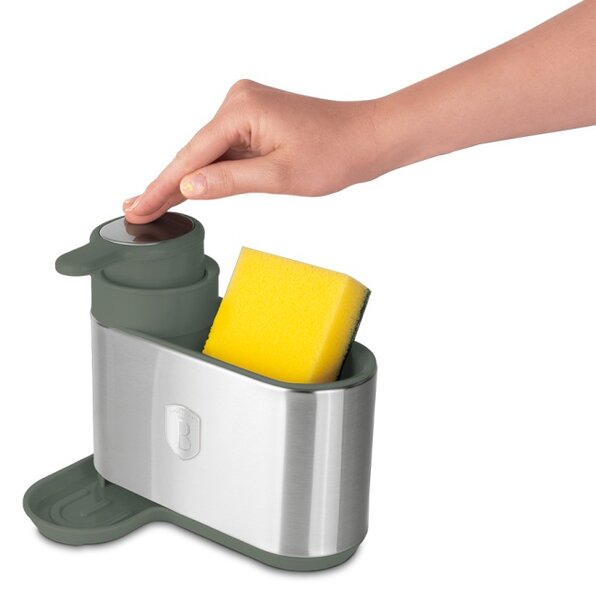 BERLINGERHAUS Dávkovač mycího prostředku 2 v 1 Matte Green Collection BH-8933