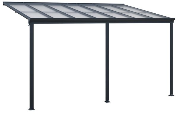 Hliníková pergola BestBerg PZ-13A / 13 m² / šedá