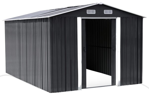 Zahradní domek BestBerg BBSH-1208A / 10,1 m² / 389 x 260 x 202 cm / antracit/bílá