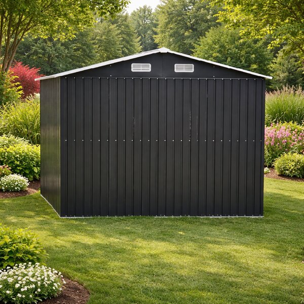 Zahradní domek BestBerg BBSH-1113A / 13,3 m² / 342,5 x 389 x 202 cm / antracit/bílá