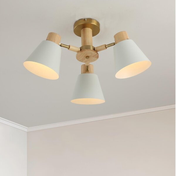 Brilagi - Přisazený lustr LUND WOOD 3xE27/40W/230V pr. 50 cm dřevo