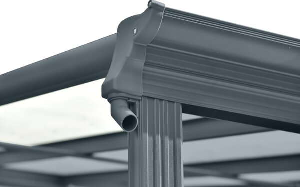 Hliníková pergola BestBerg PZ-13A / 13 m² / šedá