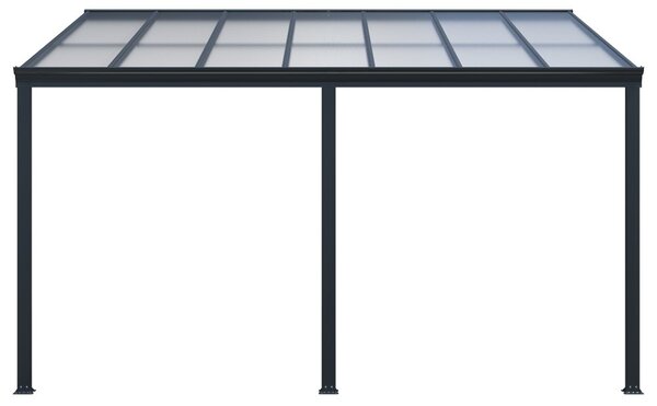 Hliníková pergola BestBerg PZ-13A / 13 m² / šedá