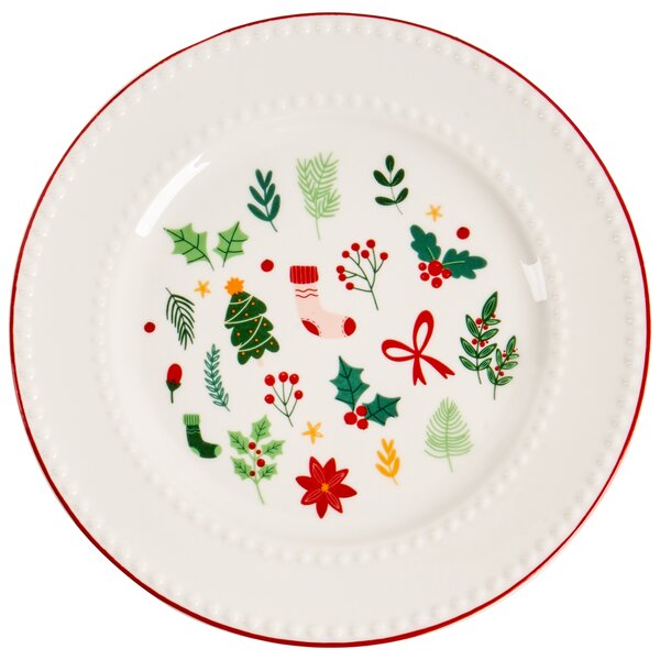 Sada 12 kusů nádobí SAFFRON Porcelán Bílá
