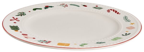 Sada 12 kusů nádobí SAFFRON Porcelán Bílá
