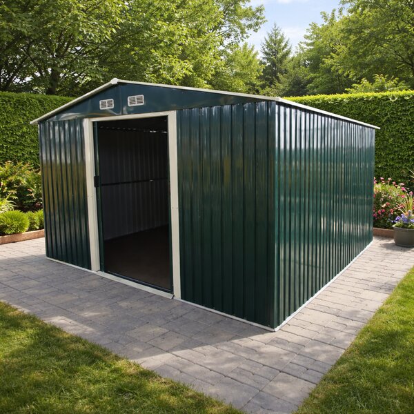 Zahradní domek BestBerg BBSH-1113GR / 13,3 m² / 342,5 x 389 x 202 cm / zelená