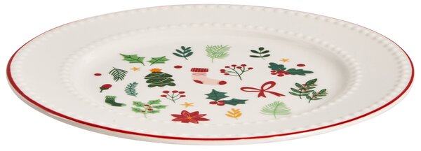 Sada 12 kusů nádobí SAFFRON Porcelán Bílá