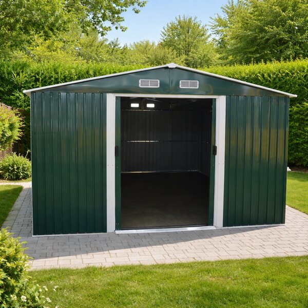 Zahradní domek BestBerg BBSH-1113GR / 13,3 m² / 342,5 x 389 x 202 cm / zelená