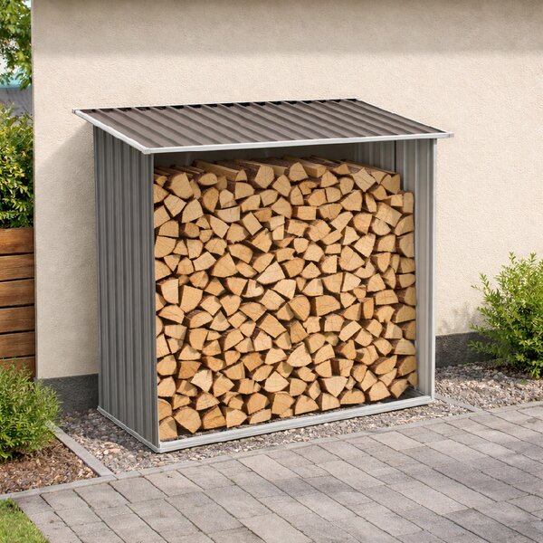 Zahradní dřevník BestBerg BBSH-F001G / 1,35 m²/ 163 x 83 x 154 cm / šedá