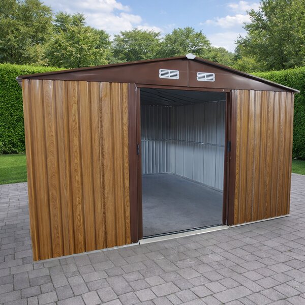 Zahradní domek BestBerg BBSH-1113W / 13,3 m² / 342,5 x 389 x 202 cm / dekor dřeva/hnědá