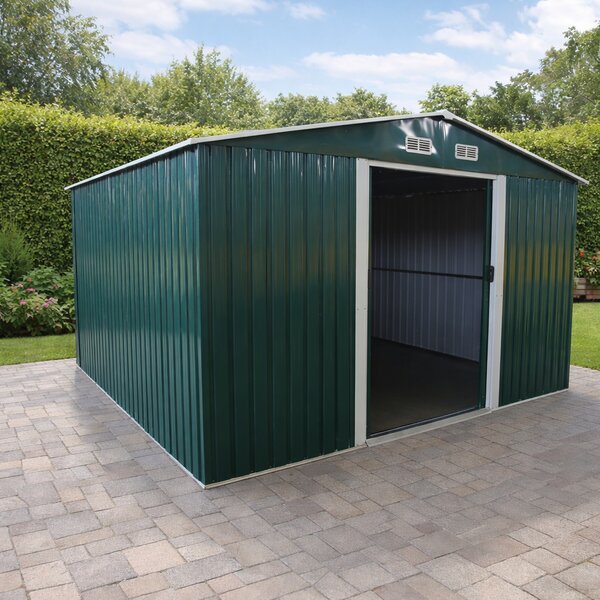 Zahradní domek BestBerg BBSH-1113GR / 13,3 m² / 342,5 x 389 x 202 cm / zelená